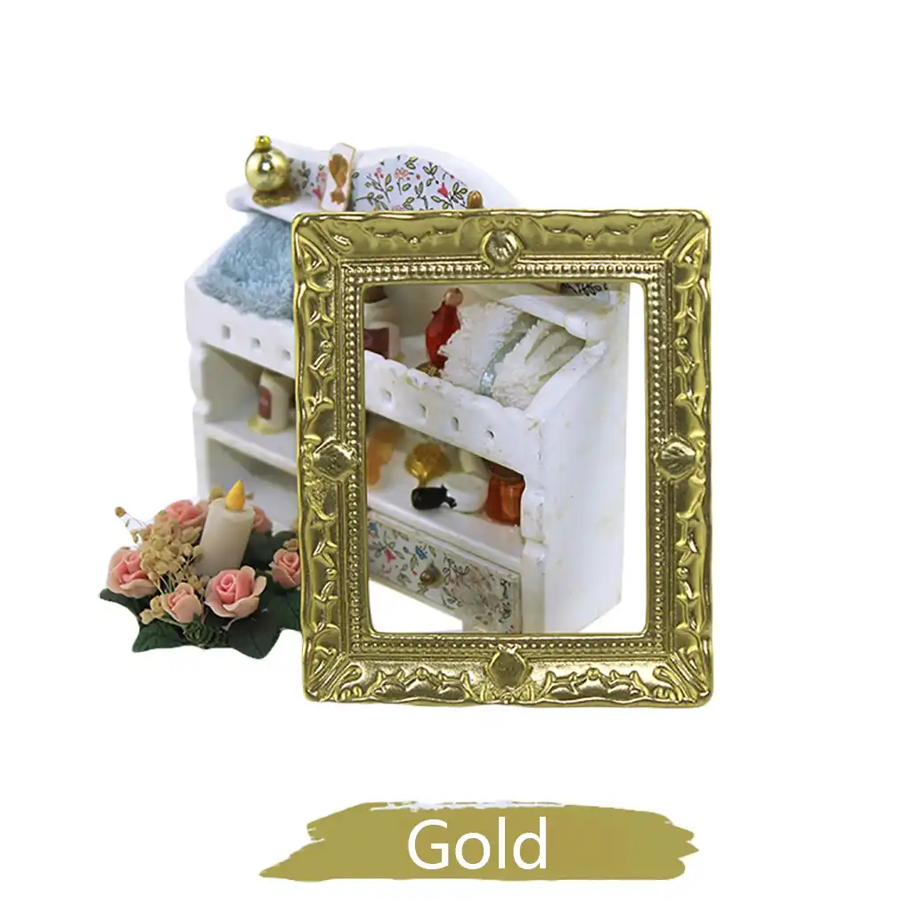 1/12 casa de bonecas em miniatura acessórios resina photo frame simulação móveis modelo brinquedo para crianças boneca casa decoração
