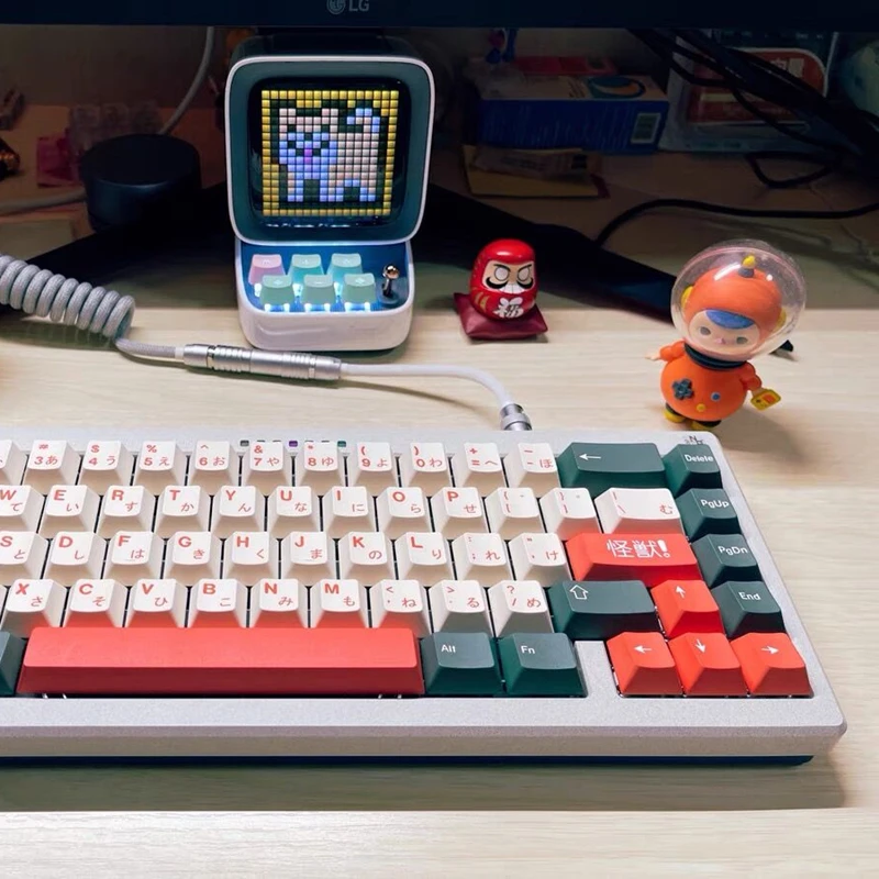 Gmk Kaiju Keycaps Pbt Sublimação Dye Perfil Cherry Keycap com Iso Enter 6u 6.5u 7u Barra de Espaço Conjunto - Imagem 5