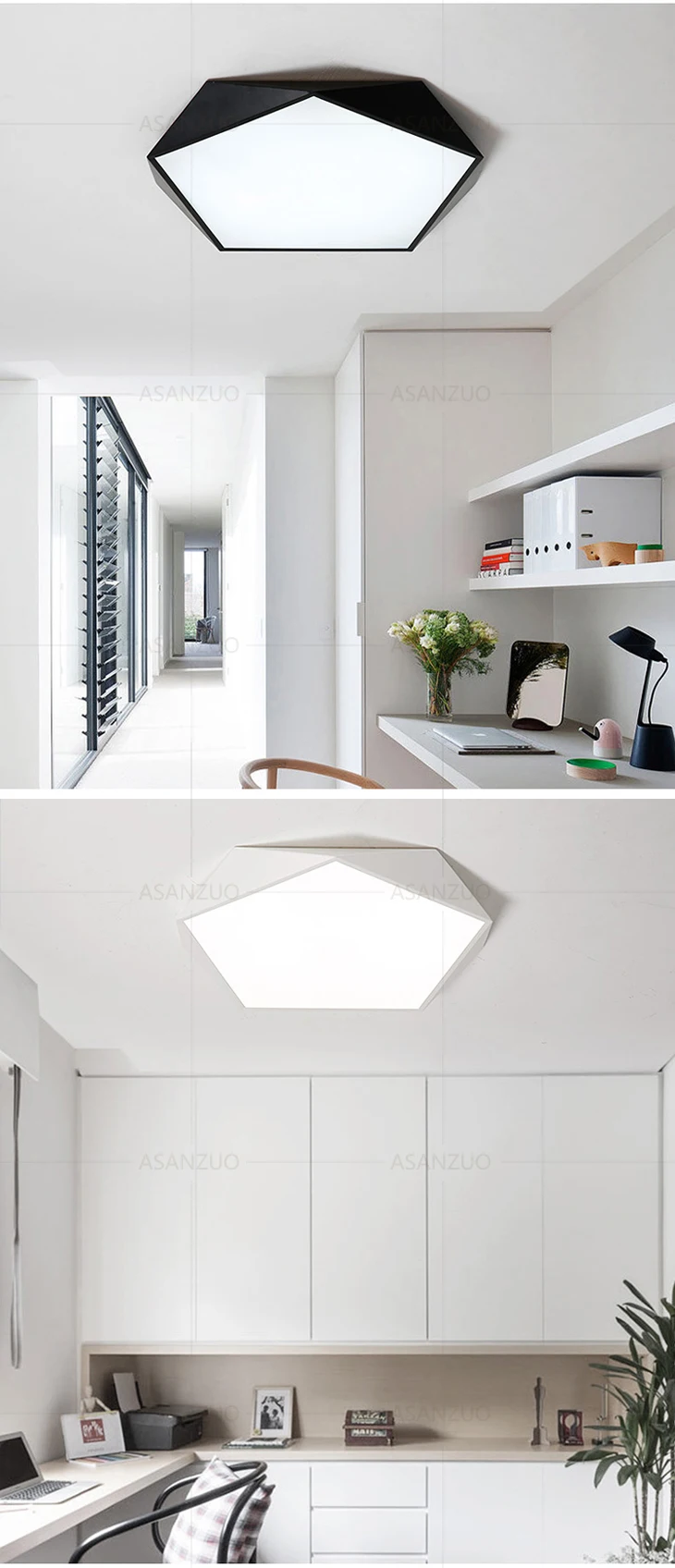 Modern LED Ceiling Light Lamp Pentagon Multicolor Children Ceiling Light Lighting Fixture Bedroom Surface Mount Living Room lamp