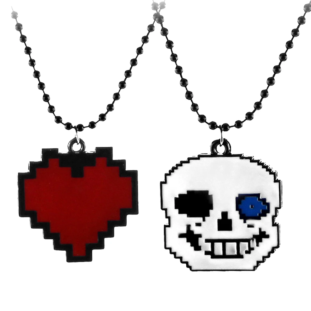 Ожерелье с красными ушками из аниме Undertale подвеска для косплея черная цепочка
