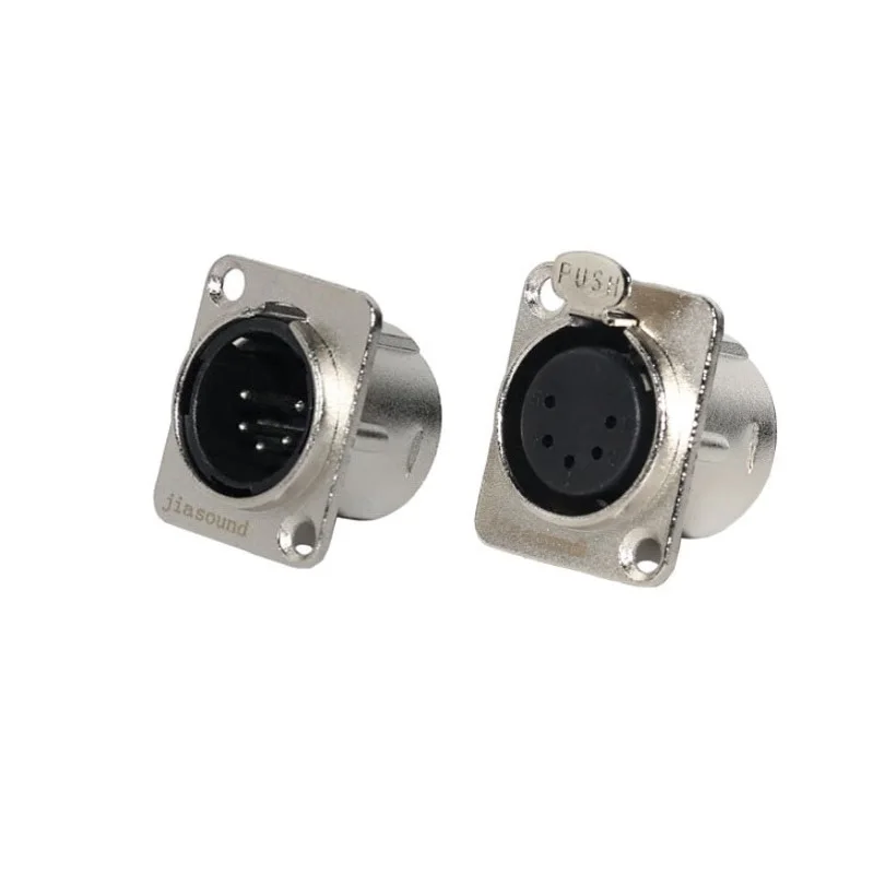 

Zinc Alloy Audio Socket Plug 5Pin XLR Female Male Panel Mounted Type XLR Connector