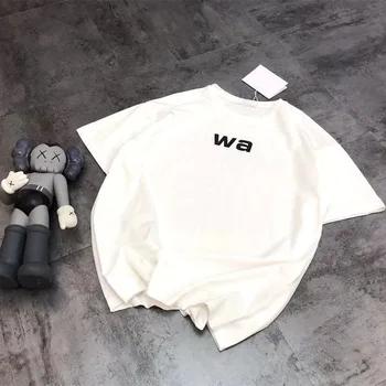 

2020 Spring Summer Women Men Basic Simple Letter Print Logo Two Color Loose Couple Short Sleeve T-shirt A2