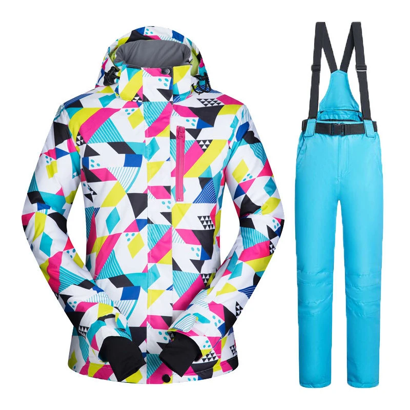 New Winter Ski Sets Jacket Skiing Snowboard Women Snowboarding Jackets Suits Waterproof Windproof Thicken Warm Snow Pants