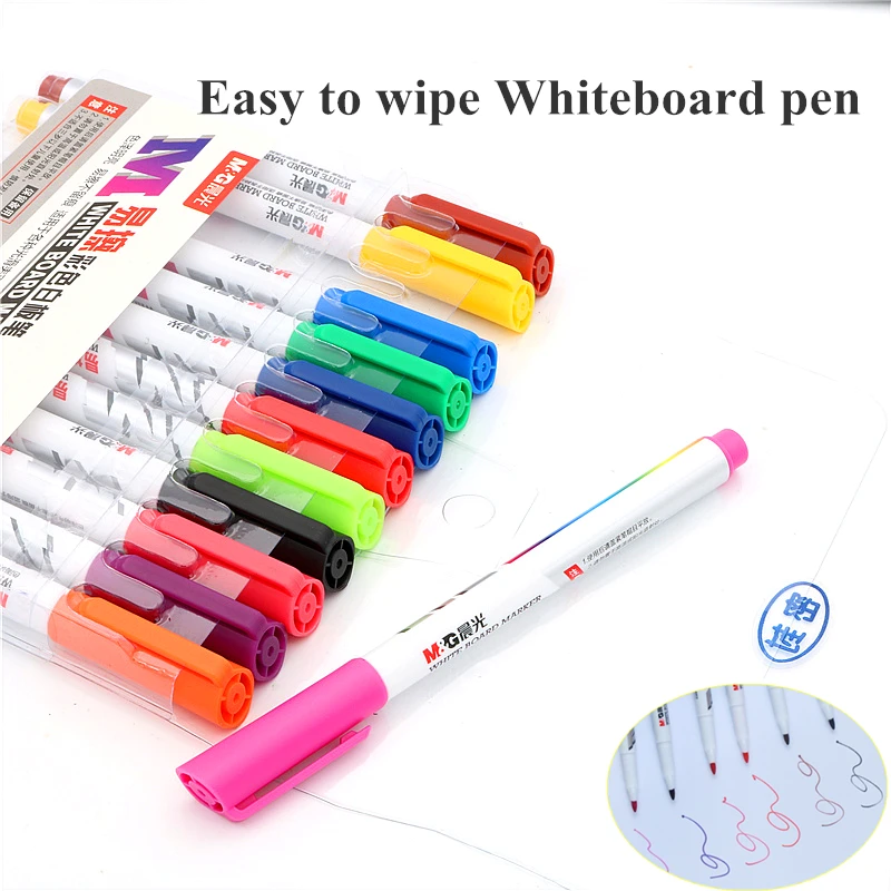 Learning Pen Marker 12/8 for Children 12 Pens/box Color Blackboard Pencil Erasable Water-based Nontoxic Writing and Drawing 100pcs kraft paper card color blank business card message thank you card writing card label bookmark learning card