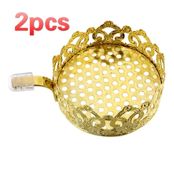 

2pcs Metal Shisha Hookah Charcoal Holder Coal Bowl Carbon Separator Heat Keeper with Silicone Handle Accessories Chicha Narguile