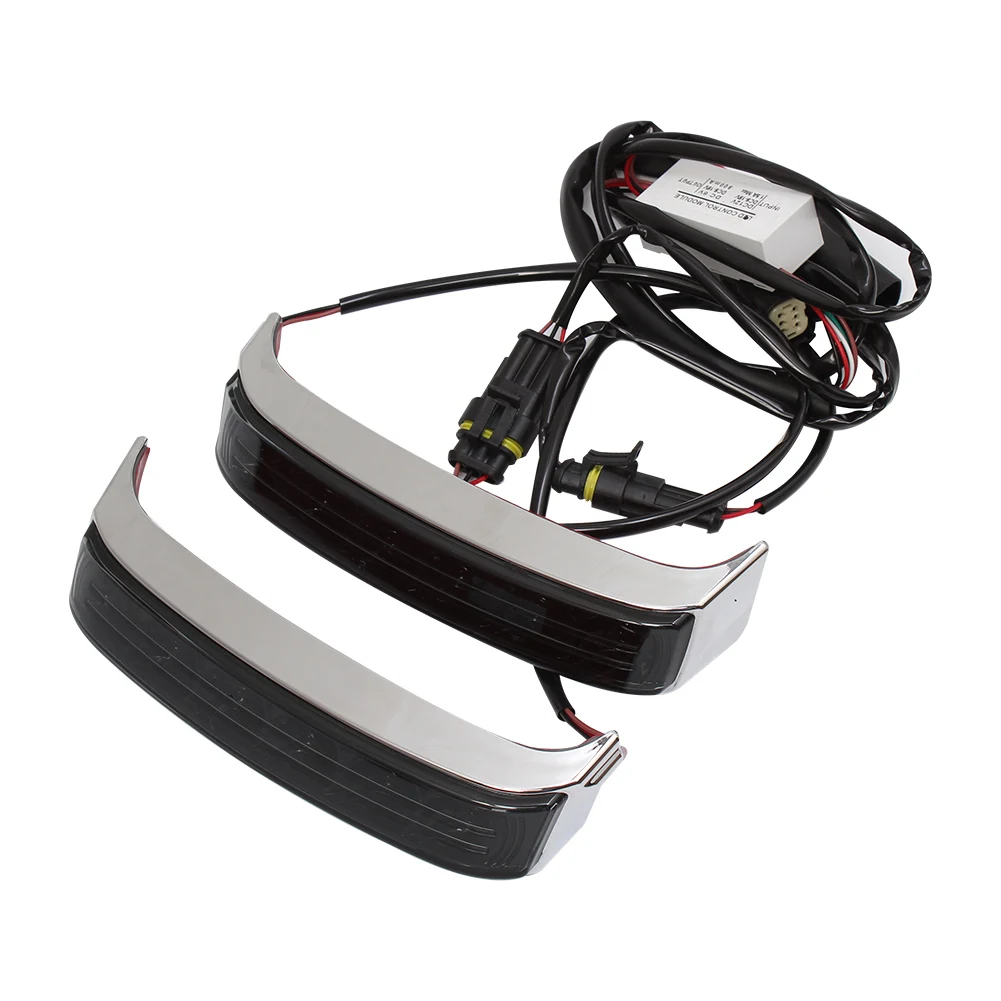 

Motorcycle Saddlebag LED Run Brake Turn Light Somke Len For Harley Touring Electra Road Glide Ultra Classic FLHTK 2014-2021 2020