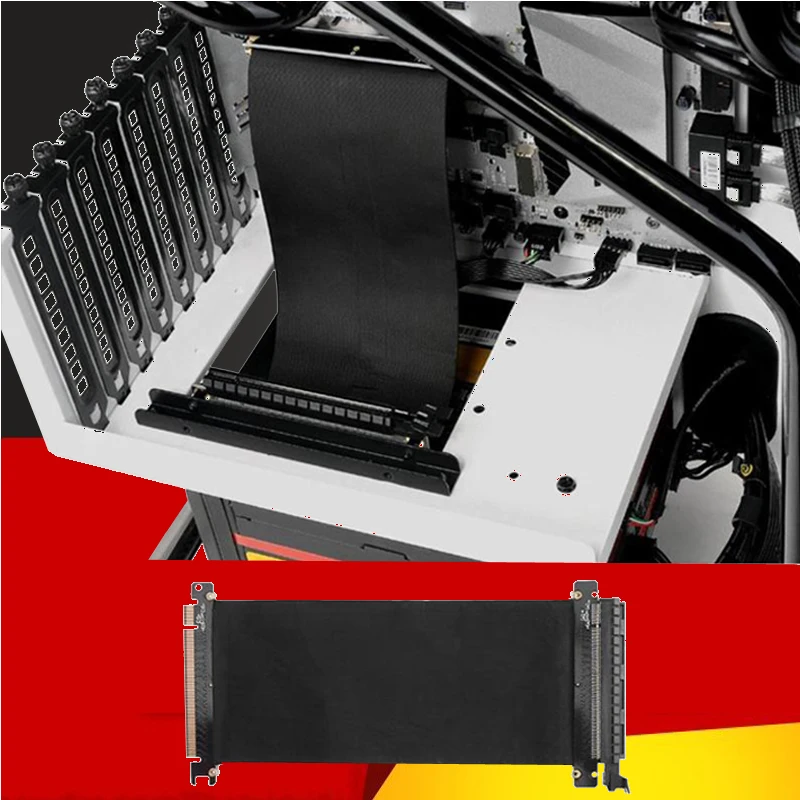 QINDIAN 24 см Скорость ПК Графика карты PCI Express соединительный кабель с разъемом кабеля переходная карта PCI-E 16X гибкий удлинитель Порты и разъёмы адаптер