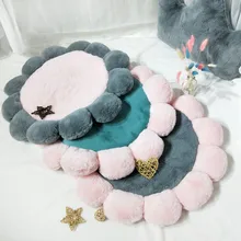 Северный Европейский стиль Мягкий теплый Подсолнечник Бархат Подушка Круглый Пол коврик 65x65 см и 90x90 см