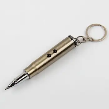 

Studyset Multifunctional LED Bullet Flashlight Laser Light Ball-Point Pen Key Ring Hanging Pendant Gift