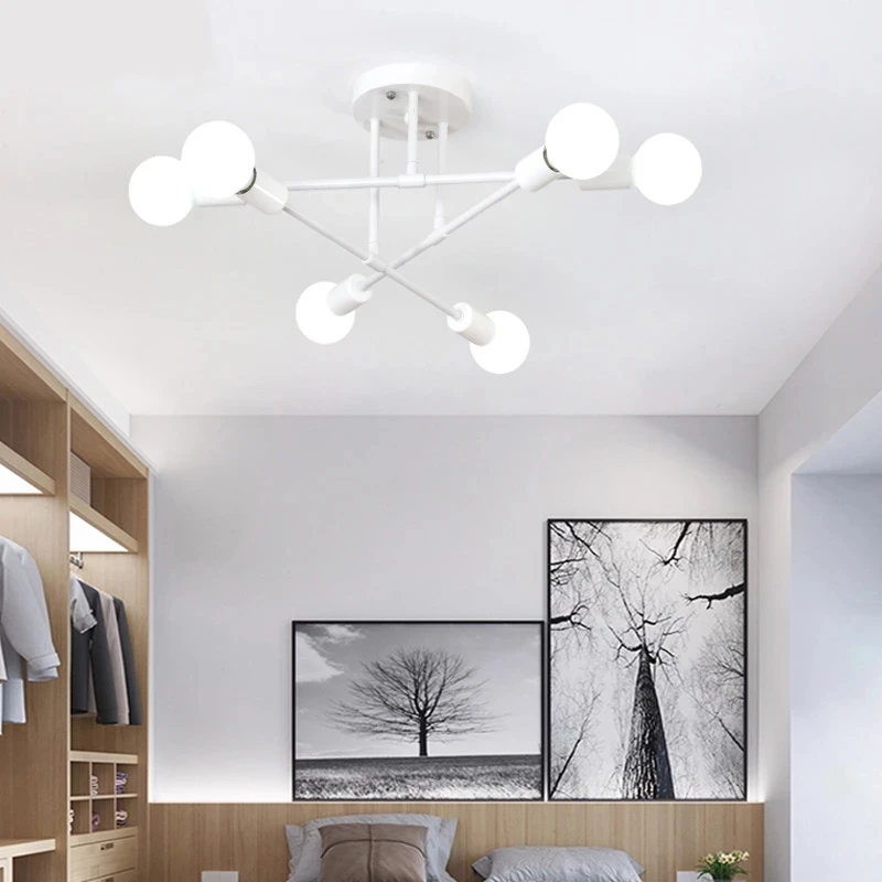 Modern Creative Chandelier LED Lighting Warm Romantic Minimalist Golden Bedroom Personality Living Room Dining Room Ceiling Lamp 4