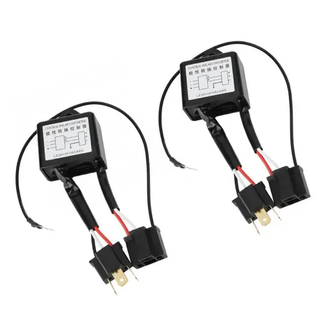 2Pcs Car LED Headlight Reversed Polarity Converter Positive Negative Polar  Inverter Switch Harness Adapter for H4 Xenon Lamp - AliExpress