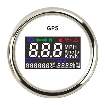

52mm Digital GPS Speedometer Odometer With Red Backlight For Boat Yacht Motorcycle Car 12V 24V