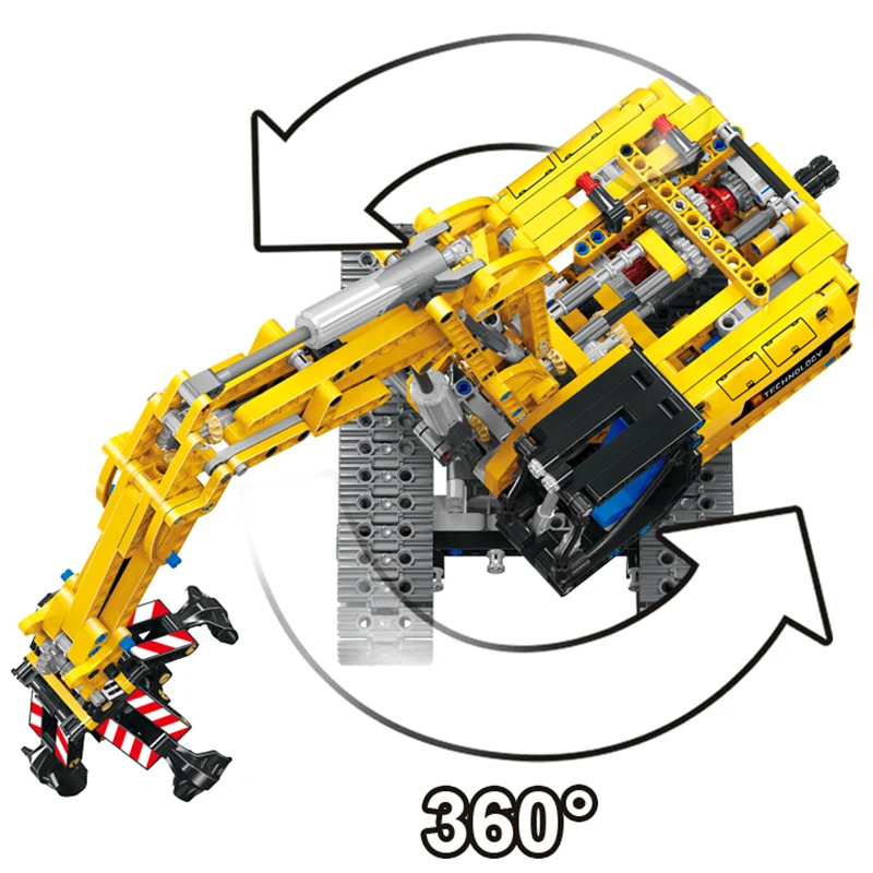 720 шт 2в1 совместимый бренд Technic экскаватор модель автомобиля Строительные блоки Кирпич без моторов набор Город детские игрушки для детей