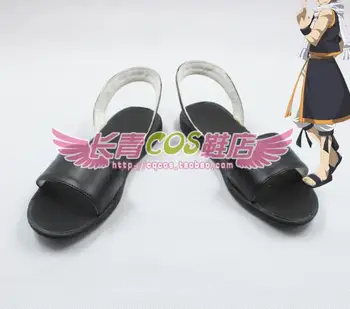 

Anime Fairy Tail Etherious Natsu Dragneel Cosplay Party Shoes Black Sandals Custom Made