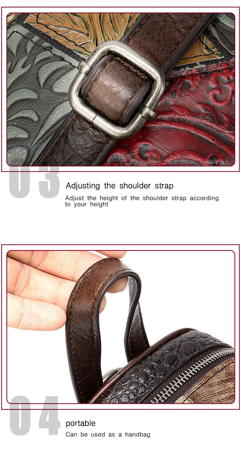 PNDME designer handmade stitching genuine leather women's backpack retro casual outdoor cute small bookbags luxury lady bagpack