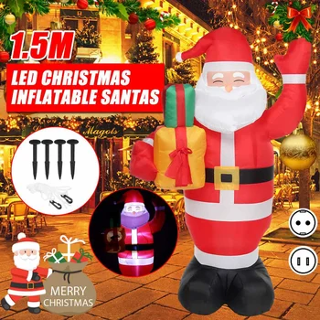 

1.5M LED Christmas Inflatable Santa Claus Costume Jumpsuit Fancy Dress Halloween Carnival Cosplay Outfit Birthday Party Suit