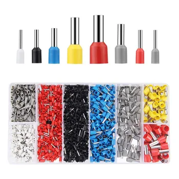 

1200PCS/Box Wire Ferrule Terminals Crimp Connector Tubes Kit Pre Insulated Cold Pressed End R1905