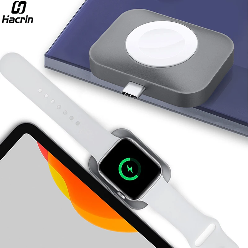 2 in 1 Magnetic Wireless Charger For Apple Watch iWatch Series 6 5 4 3 2 1 USB C Charging Dock Station For Air Pods Airpods Pro