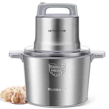 

Large Capacity Stainless Steel Meat Automatic grinder 10L Processor Slicer shredder vegetable Pepper Garlic Mincing Machine