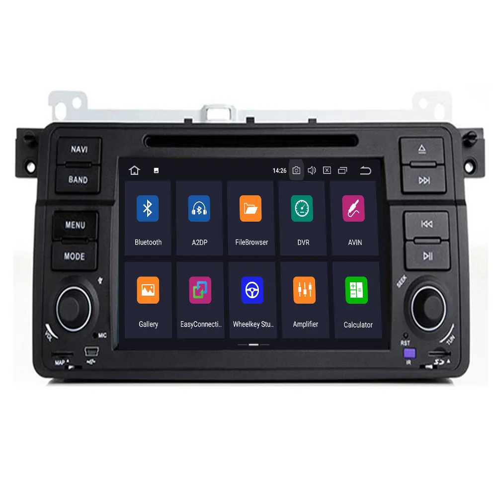 Top 2019 Android 9.0 64G Car DVD for BMW E46 M3 Stereo vido audio GPS Wifi 3G GPS Bluetooth Radio RDS OBD USB Steering wheel DVR Map 2