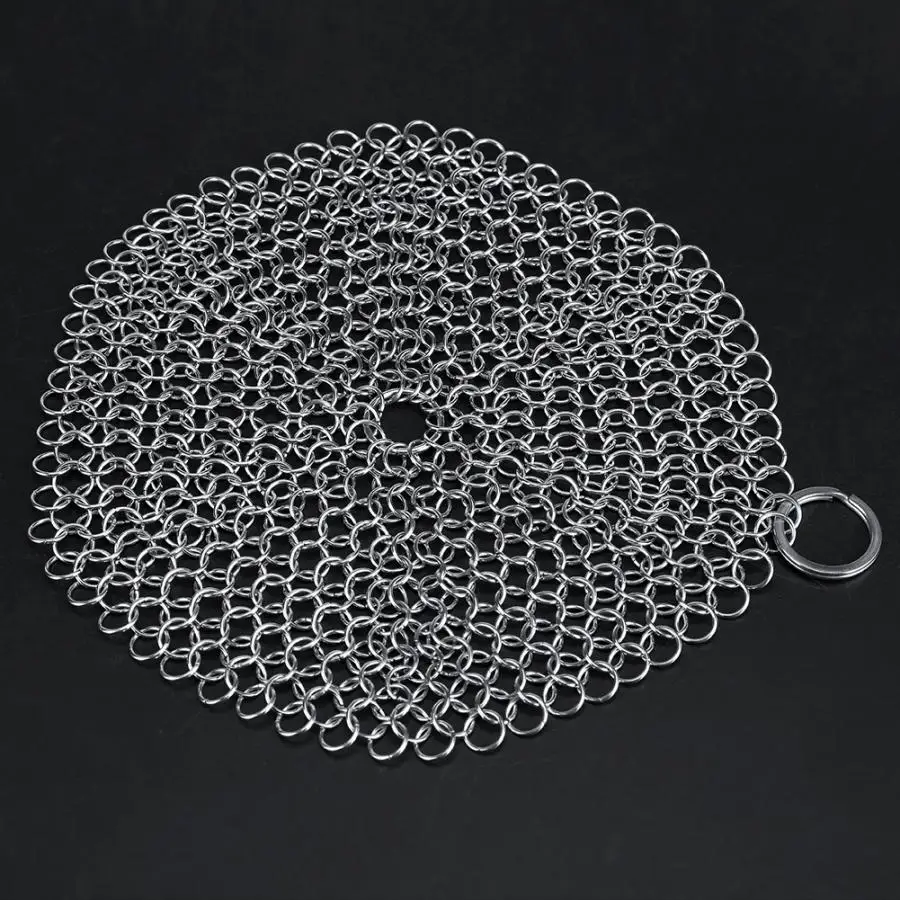 Прочная нержавеющая сталь Chainmail чистая кастрюля щетка кухонный горшок Сковорода очиститель губка сковорода духовки чистящий инструмент простой в использовании
