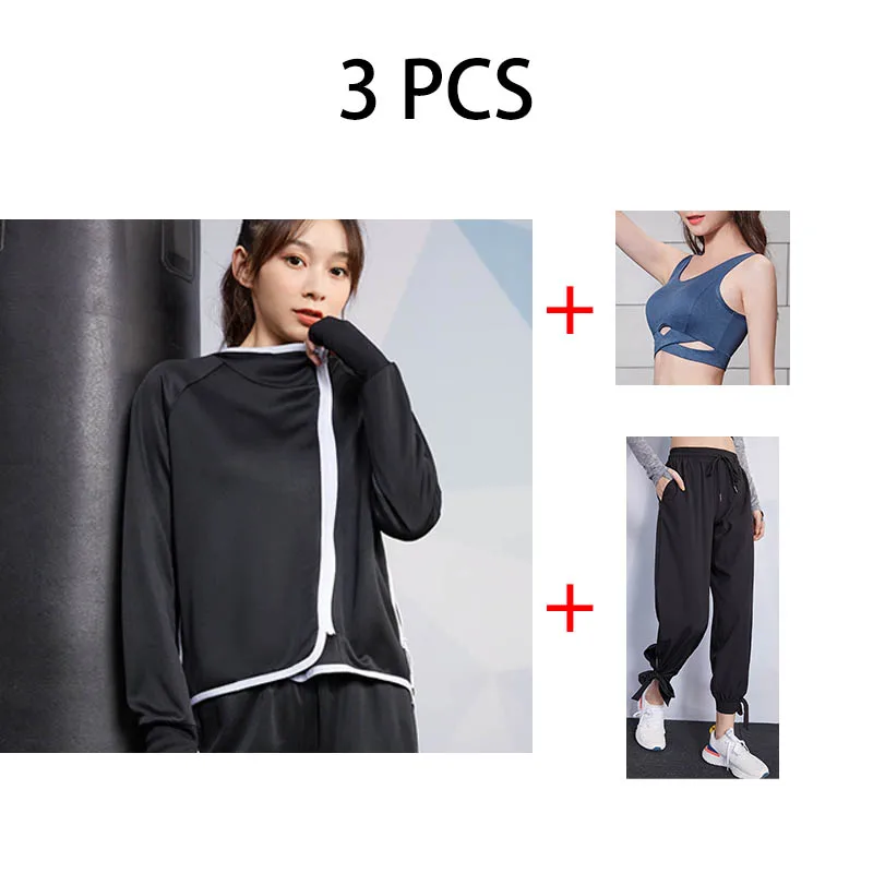 10 TS001-3 Pcs 3 шт./компл. Для мужчин для активного отдыха и развлечений тренажерный зал Фитнес компрессионный спортивный костюм Одежда для бега спортивная одежда топ+ штаны, одежда - Цвет: 10 TS001-3 Pcs