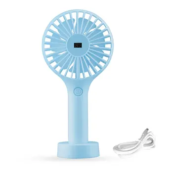 

USB Rechargeable Cooling Fan Hand-held Portable Mini Fan 1200mAh Battery Adjustable Wind Speed Air Cooler For Home Office Summer