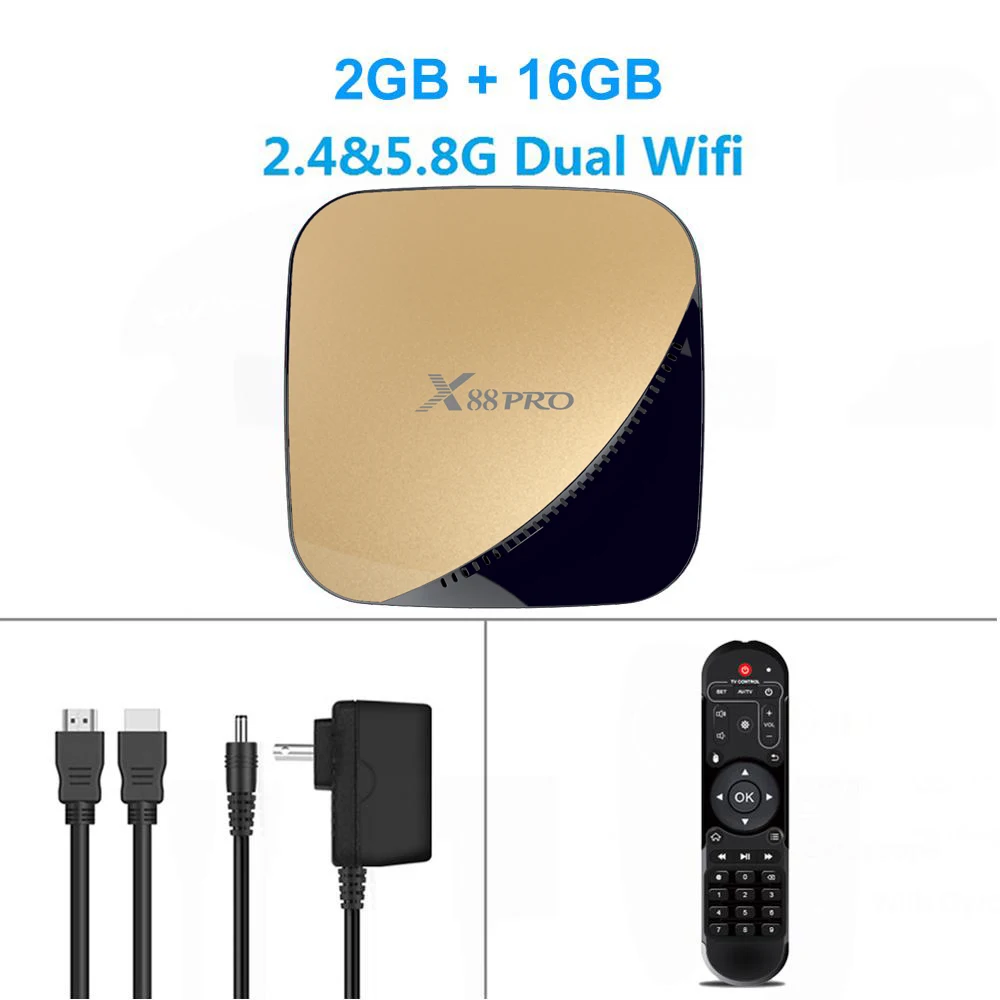 2G 16G LEMADO X88 PRO tv Box android 9,0 Rockchip RK3318 4G 64G 4K HDR 2,4 и 5G Dual Wifi USB 3,0 поддерживает YouTube Netflix Smart tv Box - Цвет: 2G 16G