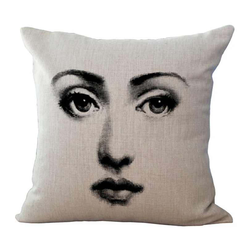 Винтаж rosenthal Piero fornasetti наволочка Красота уход за кожей лица Хлопок и лен с принтом наволочка для автомобильной подушки офис диван пледы