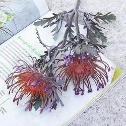 Elegant Artificial Pincushion Flowers with Short Branch for Home and Wedding Decoration (PURPLE)