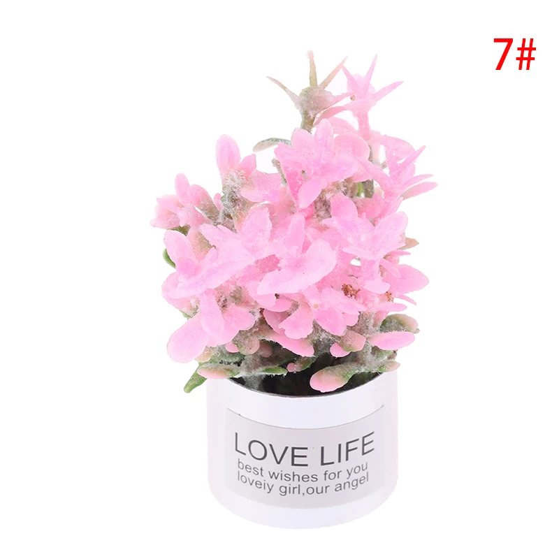 1Pc 1:12 Dollhouse Mini Iron Potted Plant Pot Lavender Plant Home Garden Decor Dollhouse Collection Kids' Toys 14