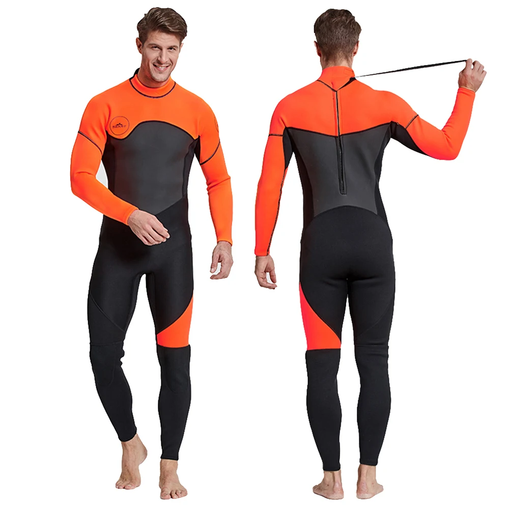 Neoprene 3mm Wetsuit Men Underwater Fishing Scuba Diving Spearfishing Swimming Kitesurf Surf Wakeboard