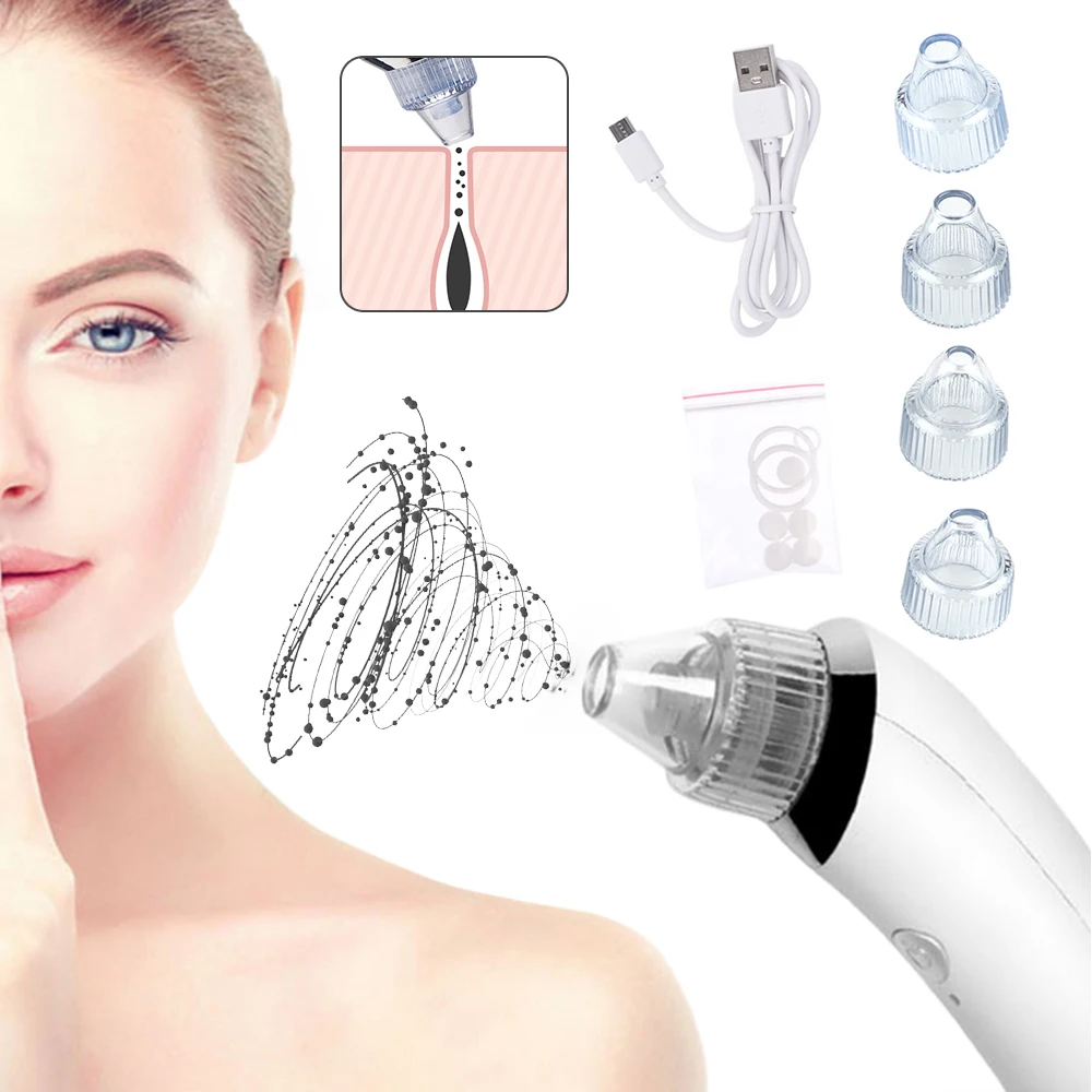 

2 Colors Blackhead Acne Pimple Removal USB Rechargeable Beauty Equipment Cleansing Artifact Facial Pore Skin Care Beauty Tool