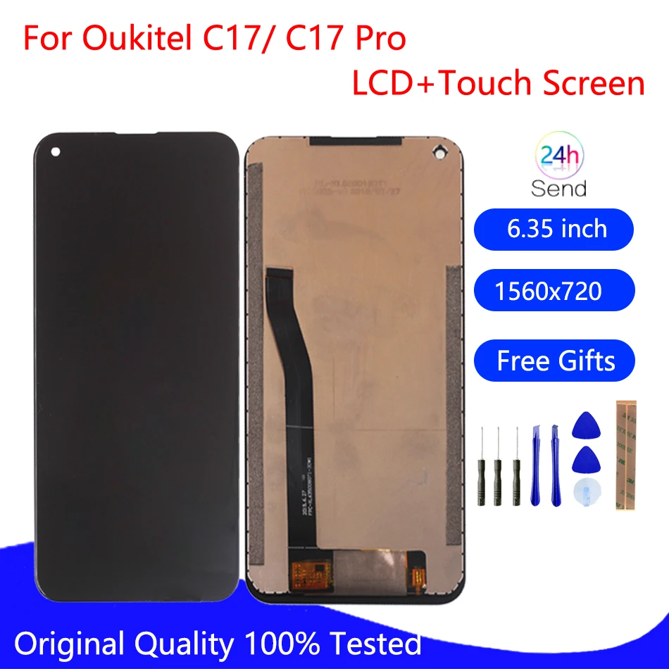 ЖК-дисплей 6 35 дюйма для OUKITEL C17 PRO сенсорный экран с дигитайзером Oukitel сменный