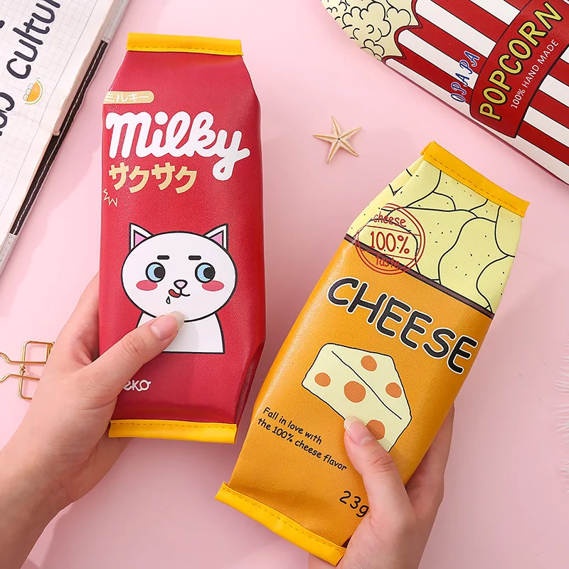 Helpro 1 шт. Kawaii Творческий снэк пенал Забавный мультяшная ручка коробок для