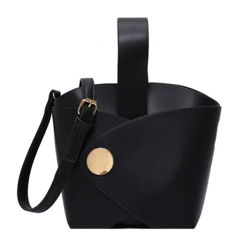 

2020 New High Quality PU Leather Women's Designer Handbag Vintage Fashion Female Tote Bucket bag Travel Shoulder Messenger Bag