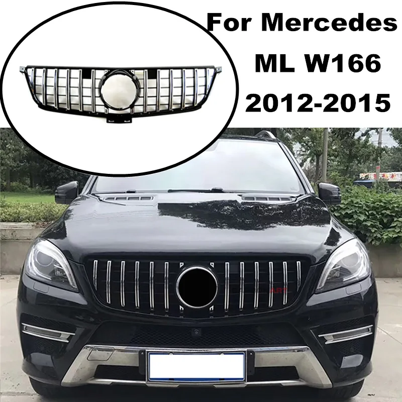 Передняя решетка для Mercedes Benz ML Class W166 2012 2015 GT Style гриль ML300 ML320 ML350 ML400 ML450