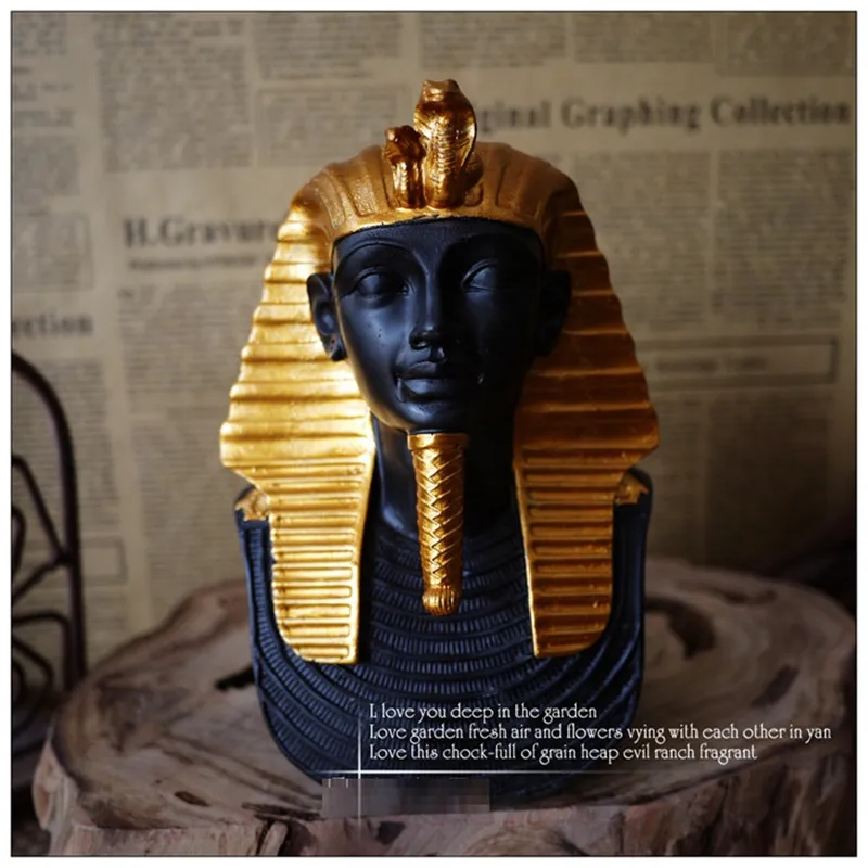 Creative Ancient Egypt Tutankhamun Pharaoh Art Sculpture Cleopatra Figurine Resin Crafts Decorations For Home R3697
