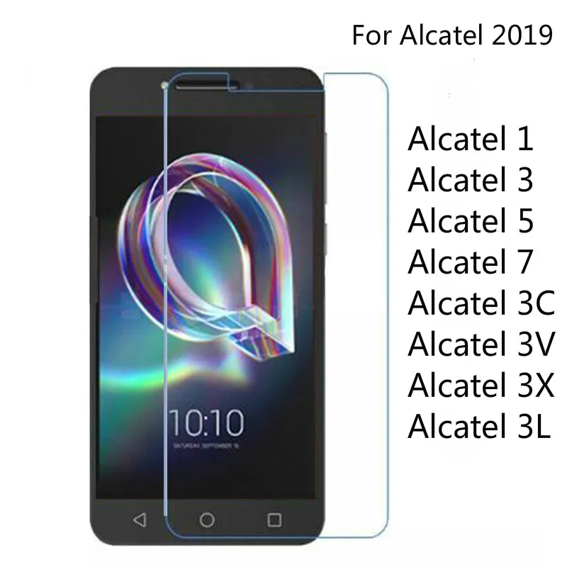 2 шт протектор экрана из закаленного стекла для Alcatel Работает с любым оператором 1
