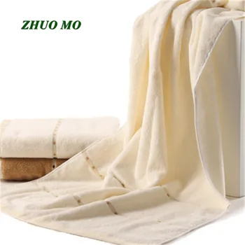 

ZHUO MO Dots Satin bath towel 80*180cm 100% Cotton bath towel bathroom Extra Large 2 colors Super absorbent cloth for Adults