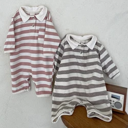 Vêtements pour bébés, nouvelle collection printemps 2022, sac pour nouveau né, combinaison une pièce rayée, barboteuse pour bébés garçons et filles de 3 à 24 mois 