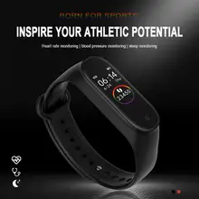 Black Smart Wristband Bracelet Sports Health Heart Rate Blood Pressure Monitoring Fitness Tracker Watch Leisure Watch Reloj