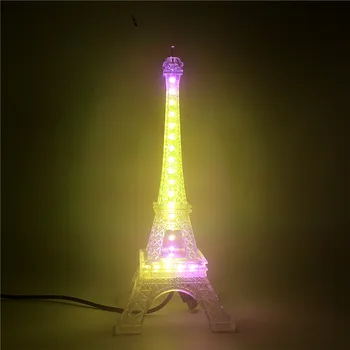 

USB 5V WS2812B LED Pixel Chip Addressable Smart Night Light Eiffel Tower Desk Atmosphere Festival Holiday Decoration lamp Light