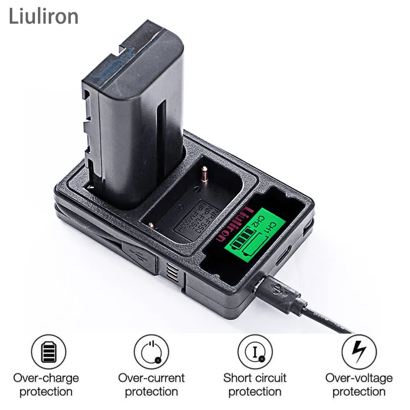 4 шт. NP-F550 NP F550 NPF550 Перезаряжаемые Li-Ion Камера батарея для sony NP-F330 NP-F530 NP-F570 NP-F730 NP-F750 NP-F770 NP-F970