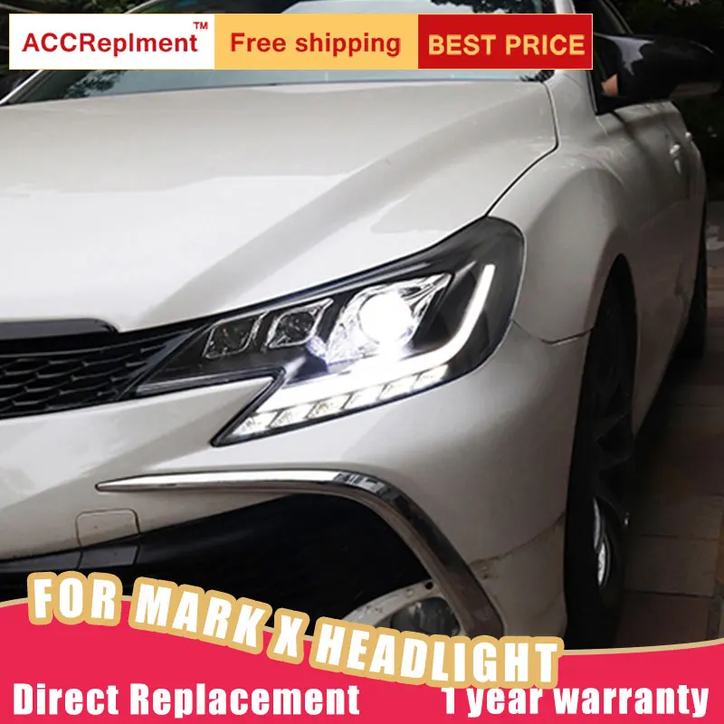 2 шт. светодиодный фары для Toyota Mark X eiz- светодиодный автомобильный фонарь ангельские глазки полный светодиодный противотуманный фонарь светодиодный дневные ходовые огни