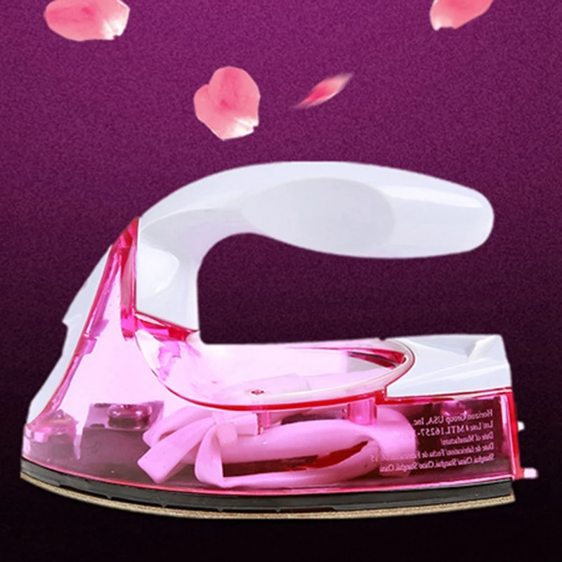Portable Foldable Electric Garment Iron Clothes Travelling Teflon Baseplate Handheld Dry Ironing 100-240V Us Plug