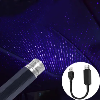 

VGETTING Car USB Sky Star Ceiling Light Romantic Atmosphere Home Bedroom Night Lights Decorative Dynamic Galaxy Projector Light