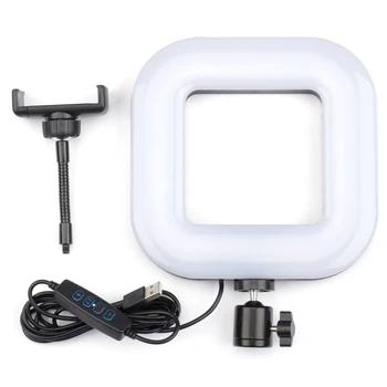

18cm Selfie Ring Light With Long Arm Lazy Mobile Phone Holder Bracket Photography Ringlight LED Light For Youtube Live K