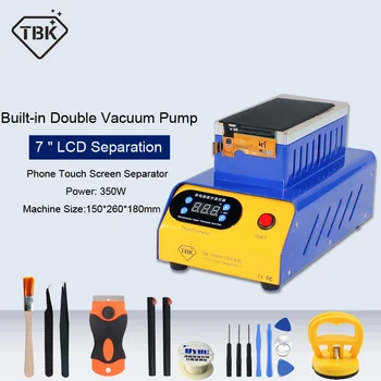 

TBK Built-in Double Vacuum Pump 7" LCD Touch Screen Separator For IPhone Samsung Edge Curved Screen Cover Plate Separation