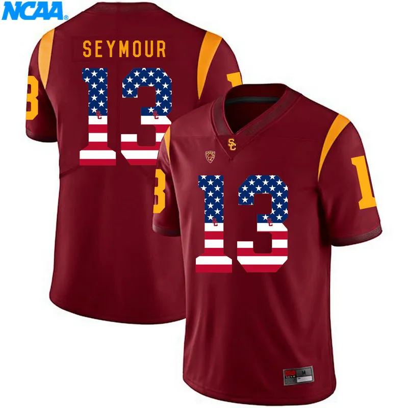 Новое поступление, высокое качество, Kevon Seymour#13 Leon McQuay III#22, Спортивная футболка для колледжа, трикотажные изделия, S-XXXL - Цвет: 7
